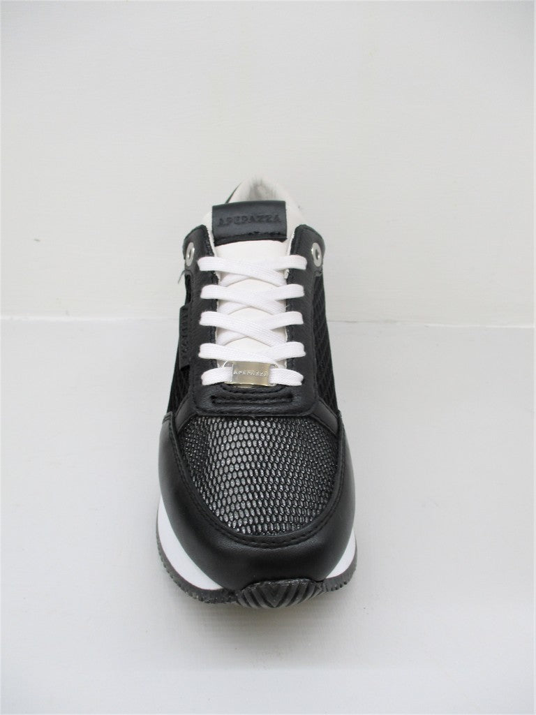 SNEAKER IN PELLE DONNA APEPAZZA ROSE NERO