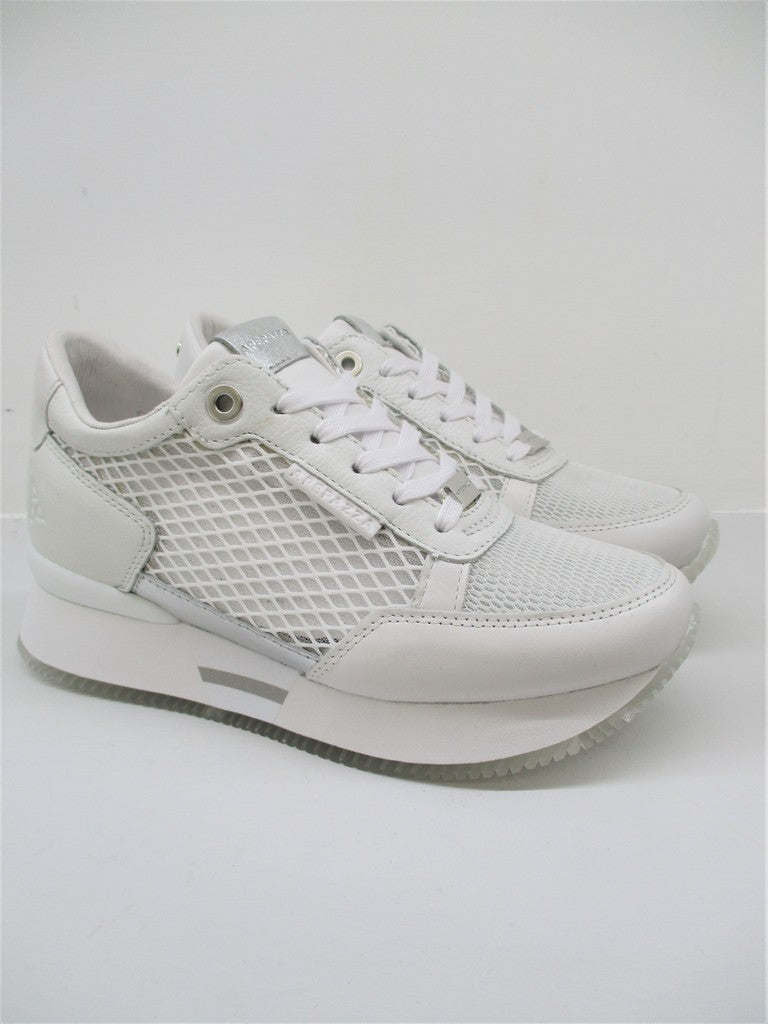 SNEAKER IN PELLE DONNA APEPAZZA ROSE BIANCO