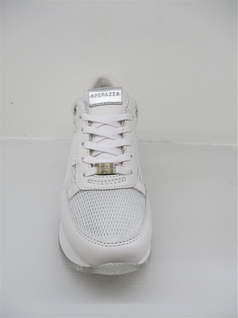 SNEAKER IN PELLE DONNA APEPAZZA ROSE BIANCO