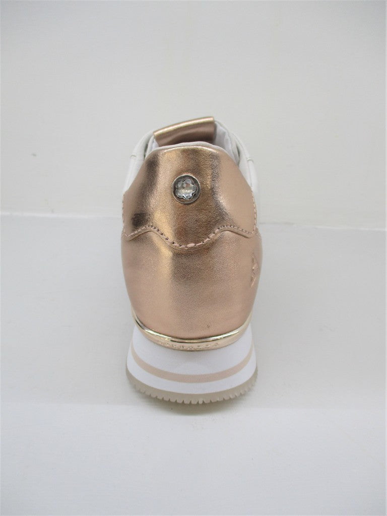 SNEAKER PELLE DONNA APEPAZZA ROELE BIANCO/RAME