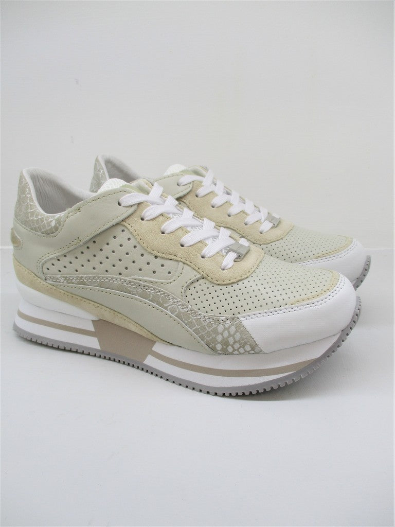 SNEAKER IN PELLE DONNA APEPAZZA RHEA BEIGE