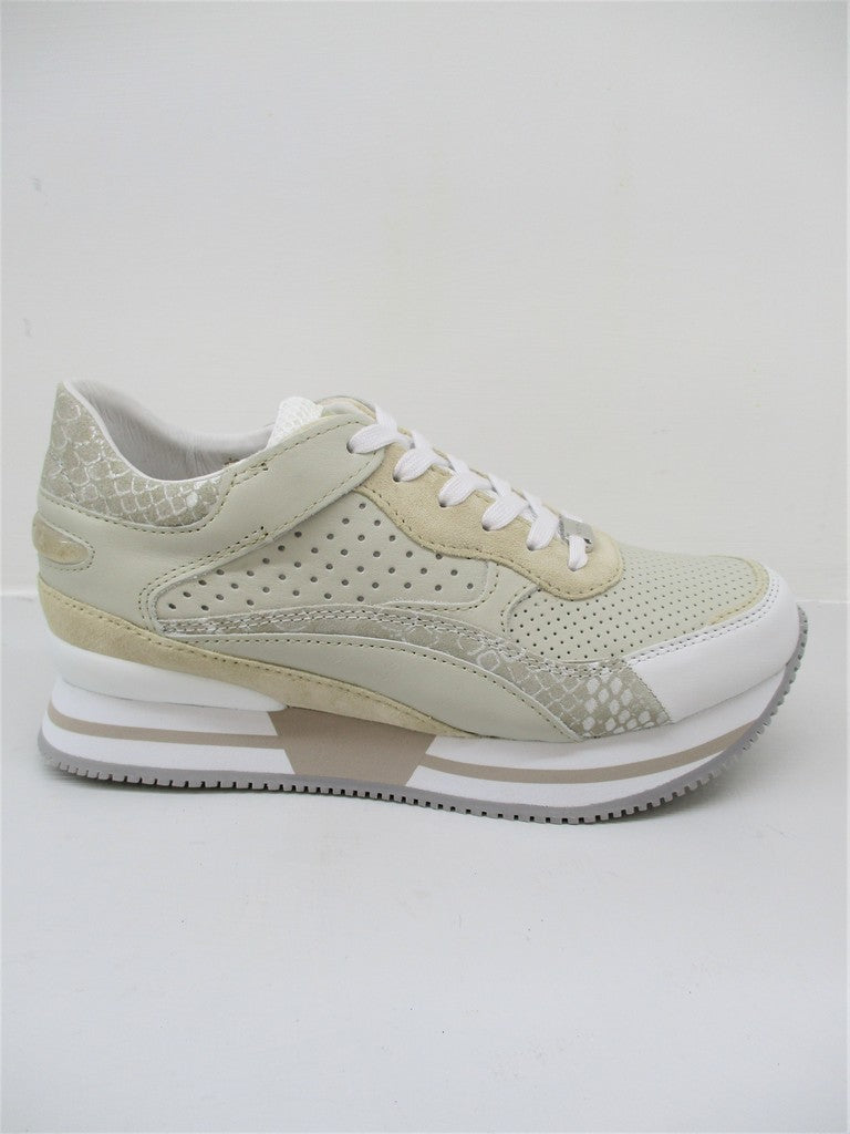 SNEAKER IN PELLE DONNA APEPAZZA RHEA BEIGE
