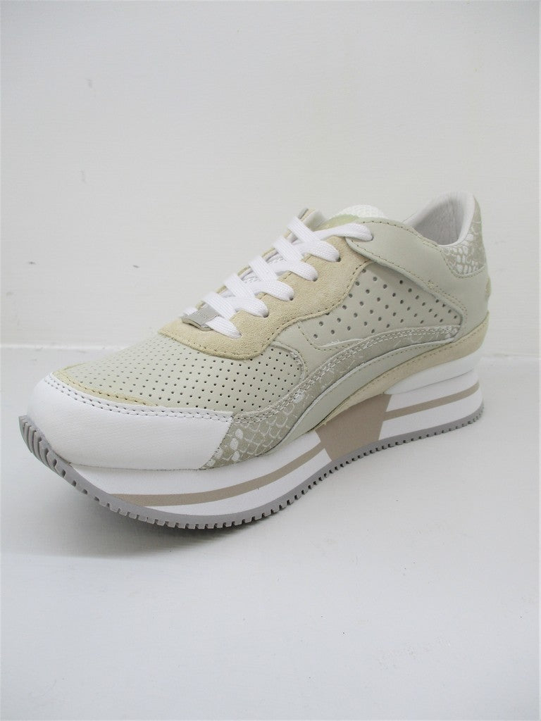 SNEAKER IN PELLE DONNA APEPAZZA RHEA BEIGE