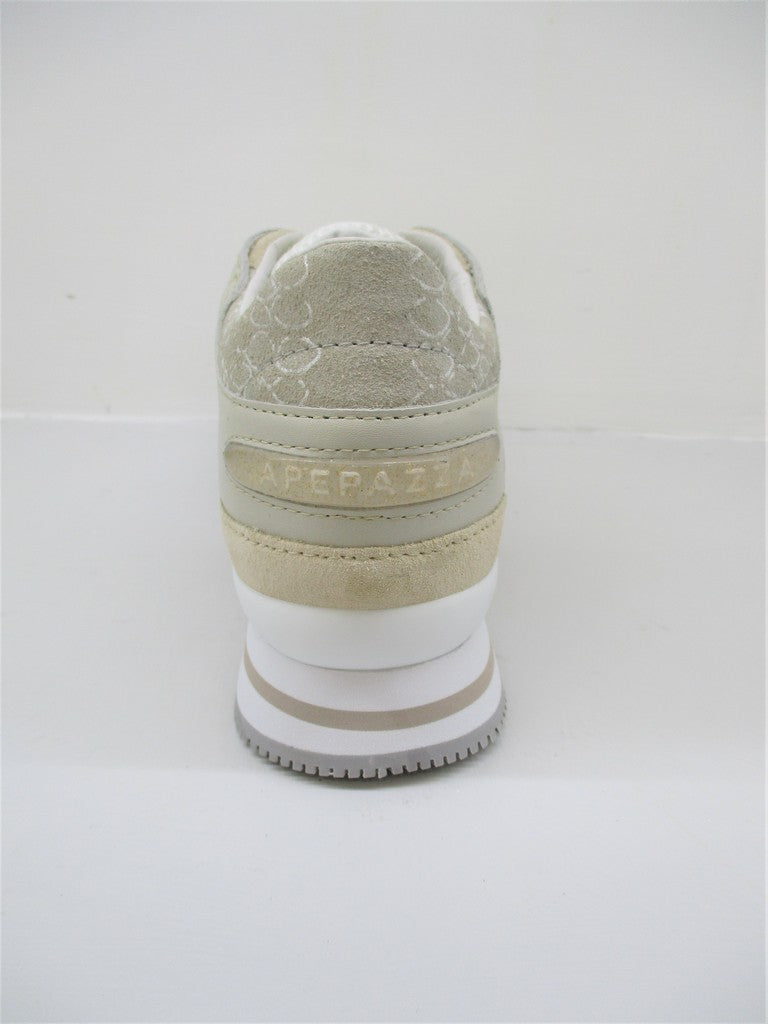 SNEAKER IN PELLE DONNA APEPAZZA RHEA BEIGE