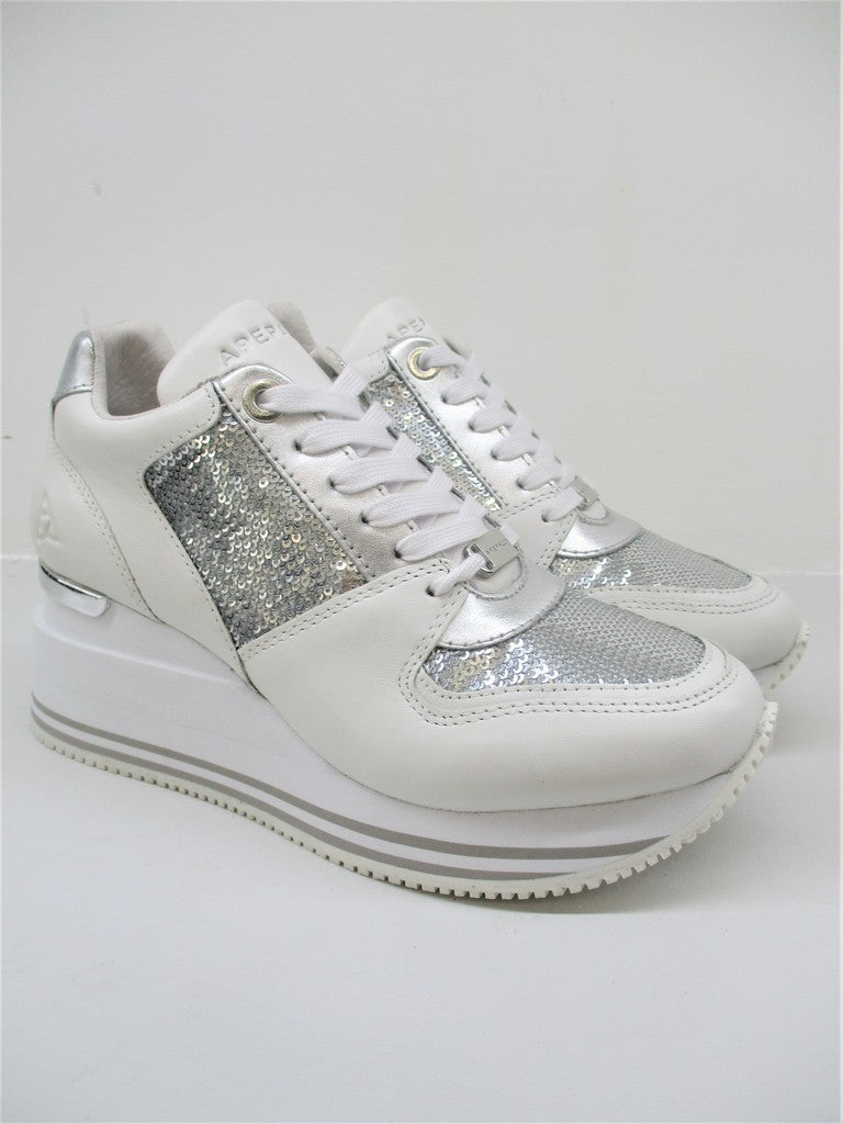 SNEAKER PELLE DONNA APEPAZZA HOPE BIANCO