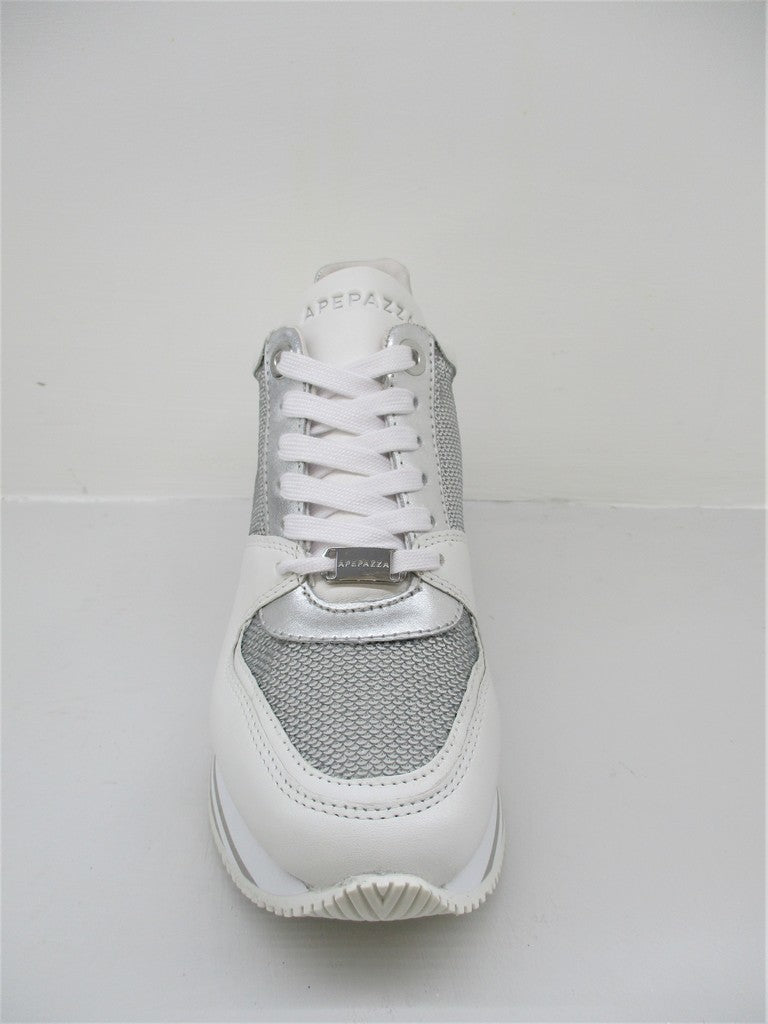 SNEAKER PELLE DONNA APEPAZZA HOPE BIANCO