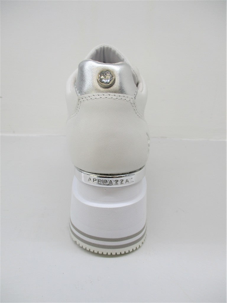SNEAKER PELLE DONNA APEPAZZA HOPE BIANCO