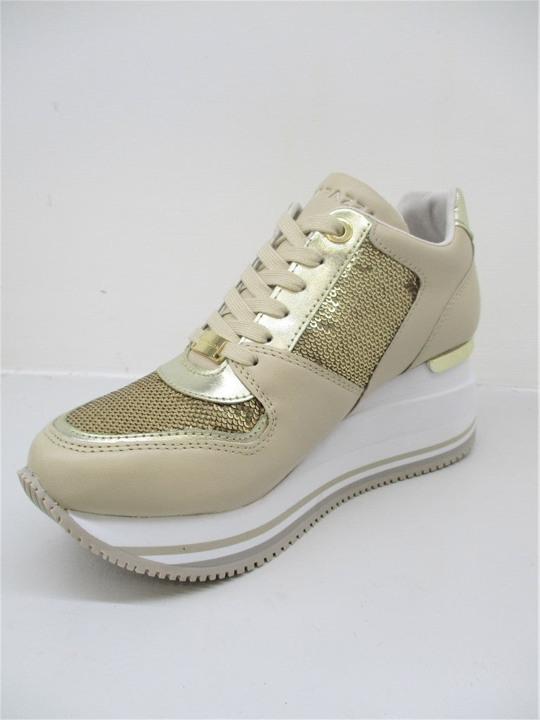 SNEAKER PELLE DONNA APEPAZZA HOPE PLATINO