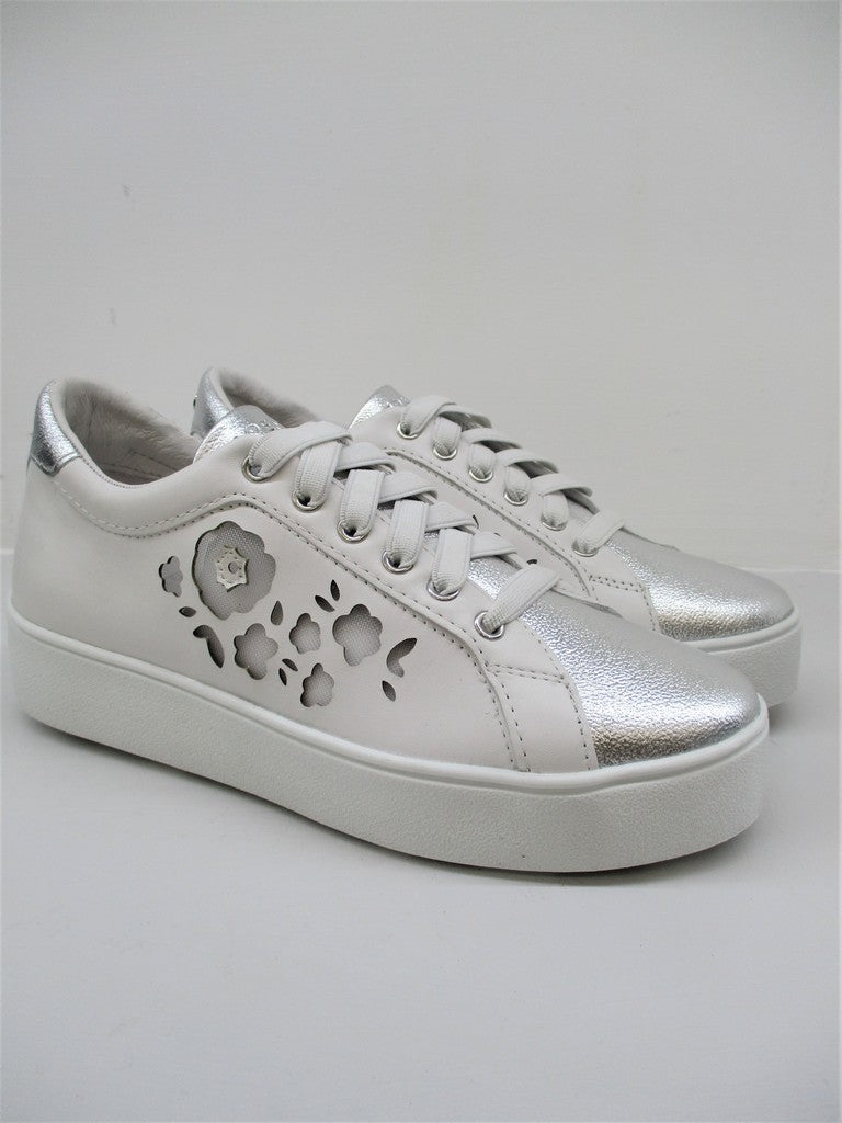 SNEAKER PELLE DONNA APEPAZZA SAMI BIANCO