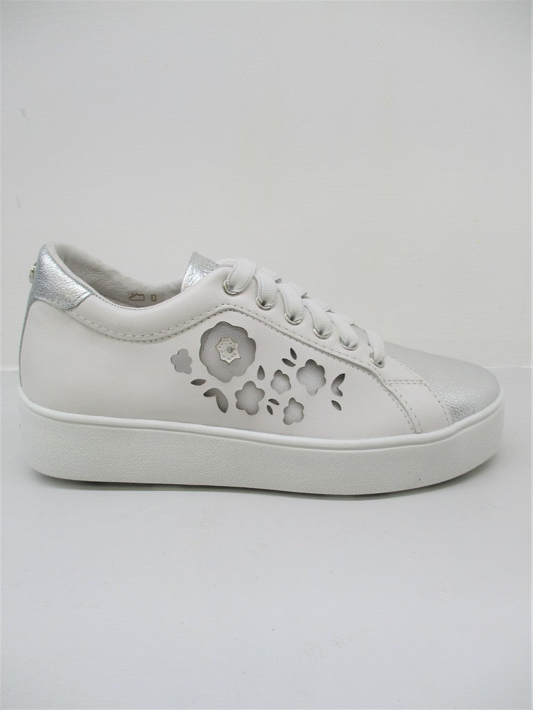 SNEAKER PELLE DONNA APEPAZZA SAMI BIANCO