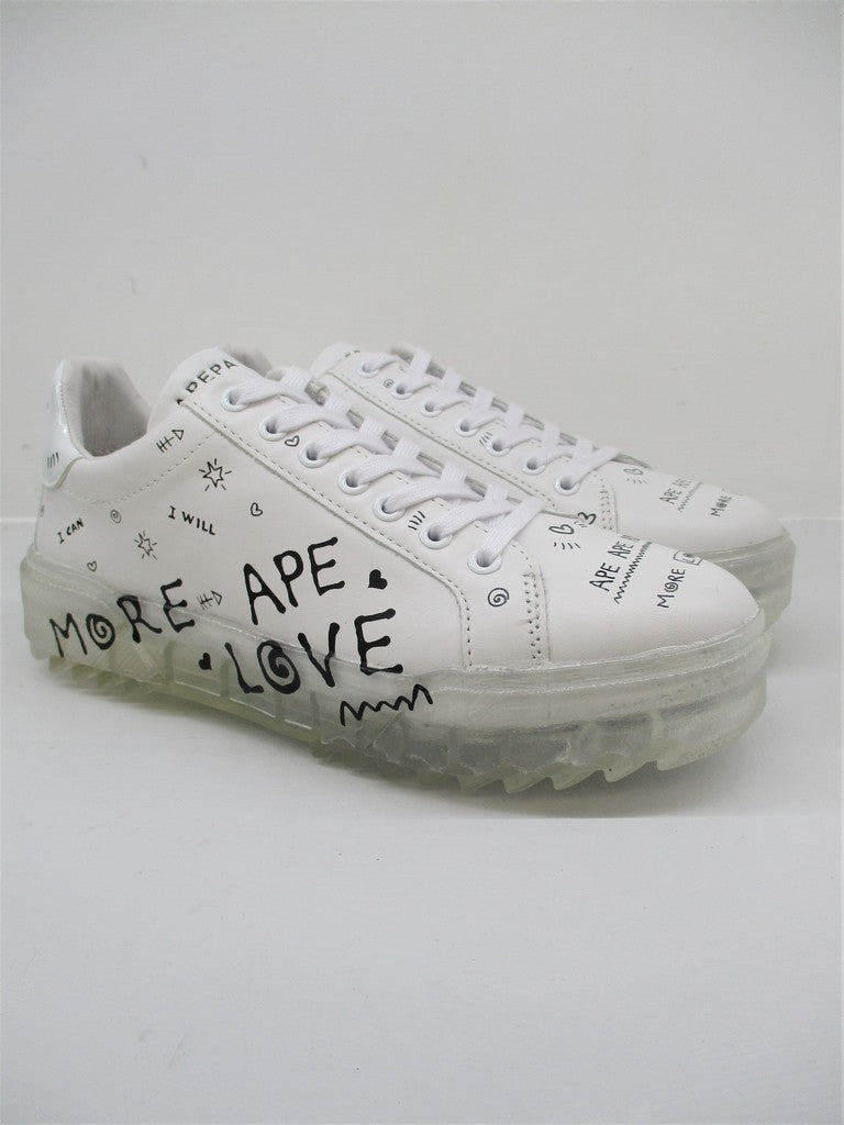 SNEAKER IN PELLE DONNA APEPAZZA HALMA BIANCA