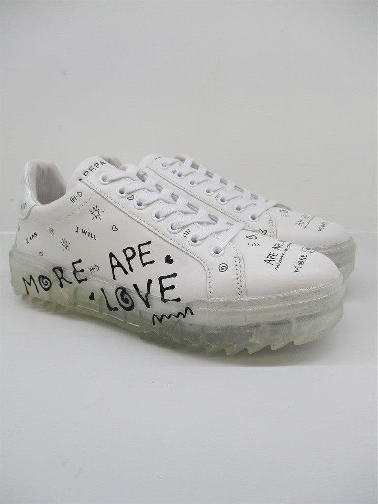 SNEAKER IN PELLE DONNA APEPAZZA HALMA BIANCA