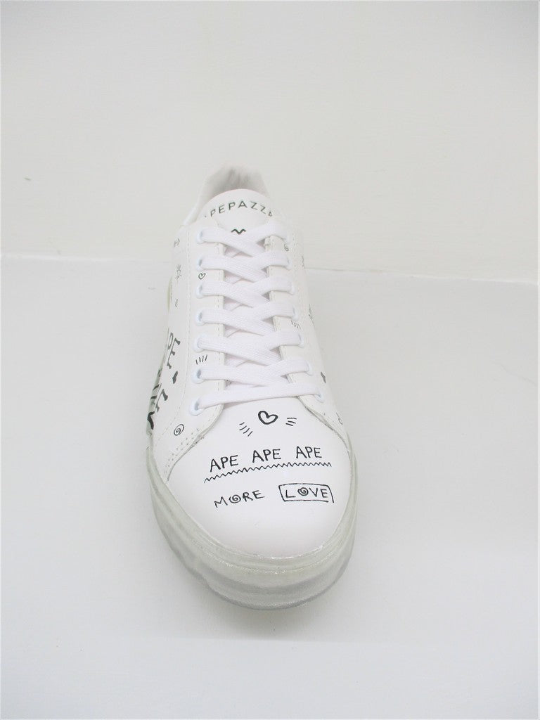 SNEAKER IN PELLE DONNA APEPAZZA HALMA BIANCA