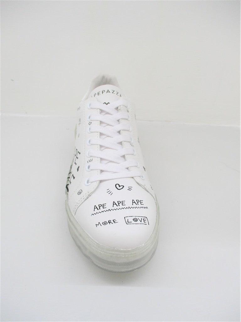 SNEAKER IN PELLE DONNA APEPAZZA HALMA BIANCA