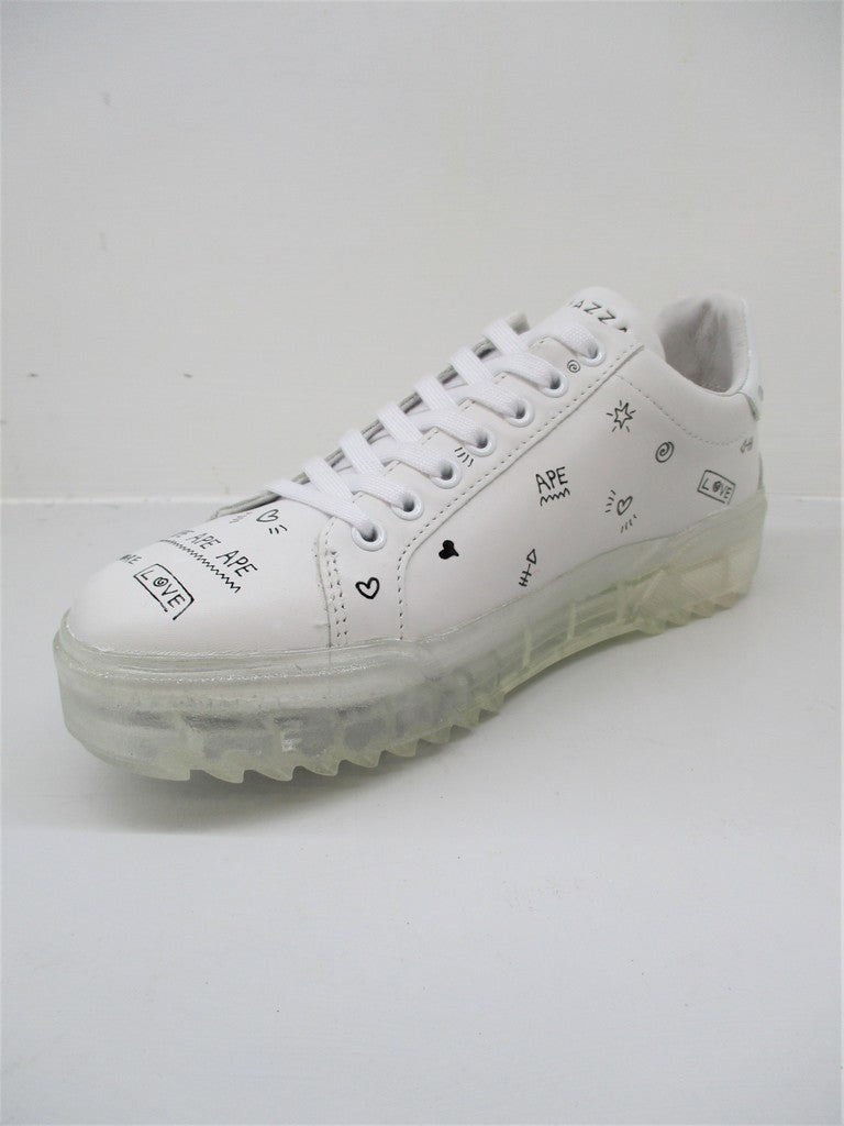 SNEAKER IN PELLE DONNA APEPAZZA HALMA BIANCA