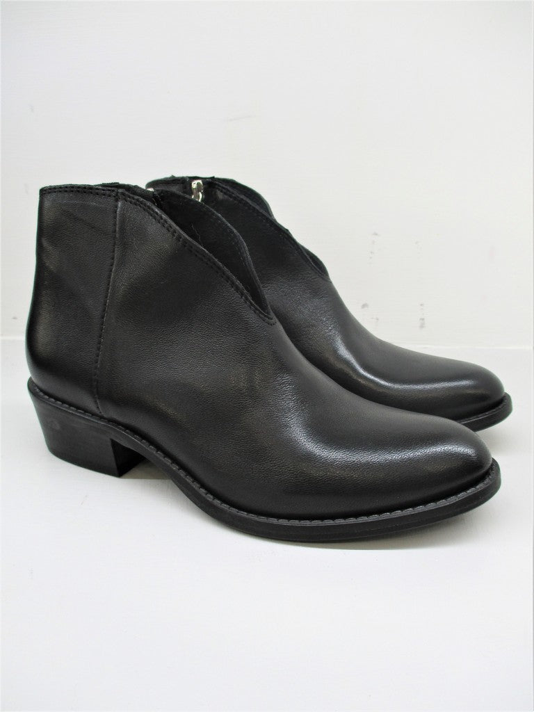 TRONCHETTO TEXANO PELLE DONNA KEB 305 NERO