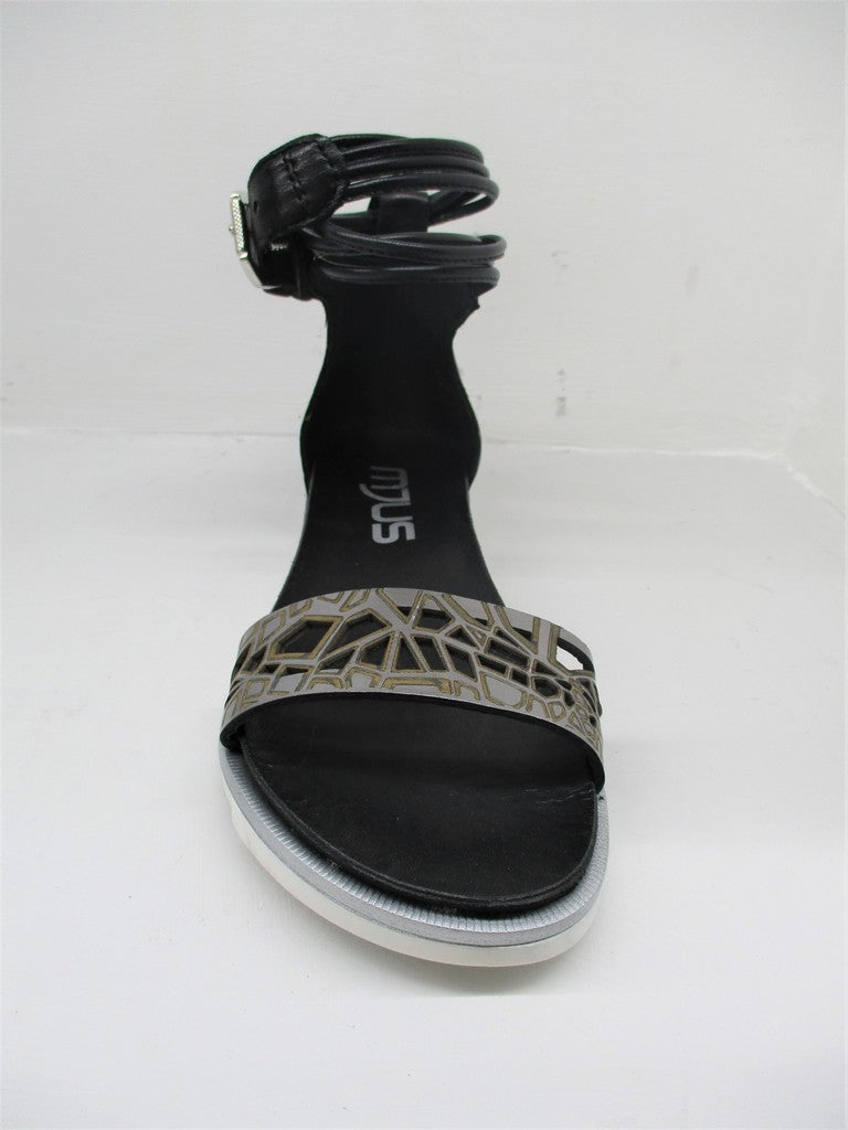 Sandalo Pelle Donna MJUS 740081 Nero/Argento