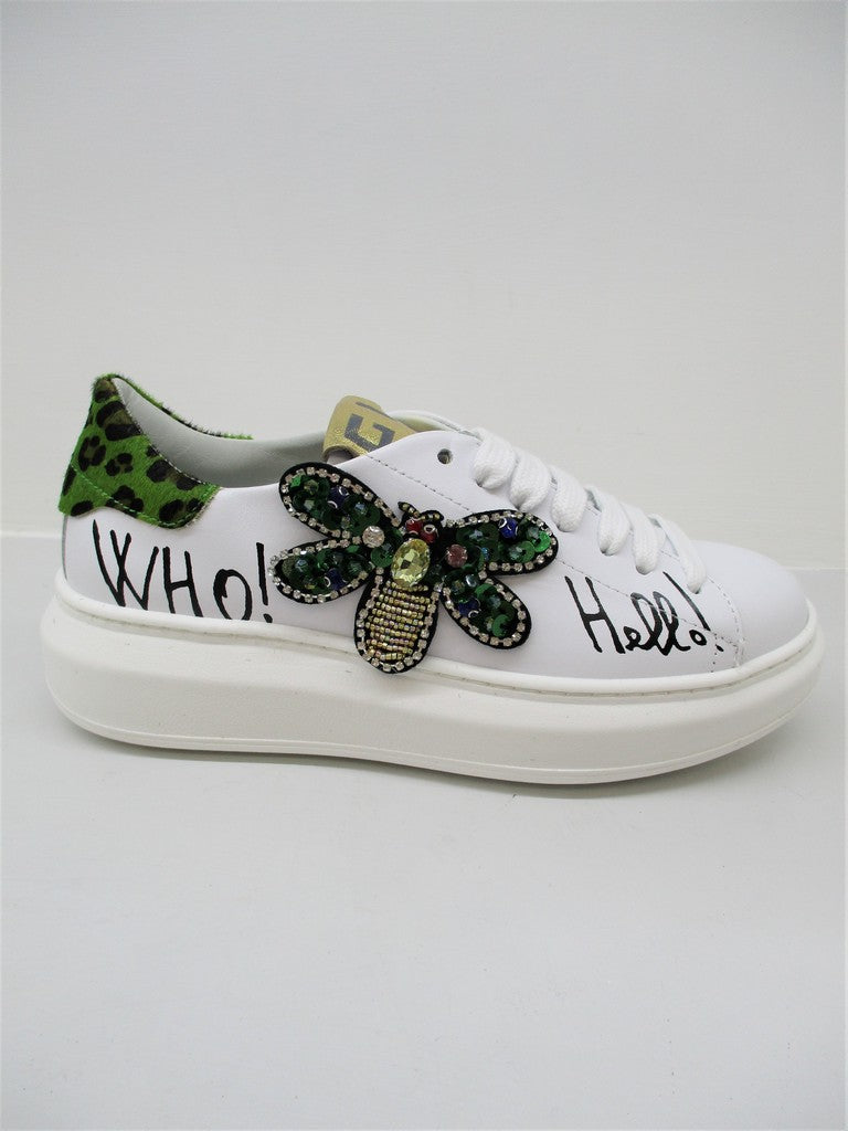 Sneaker pelle donna GIO+ G406A bianca