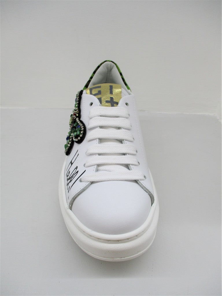 Sneaker pelle donna GIO+ G406A bianca