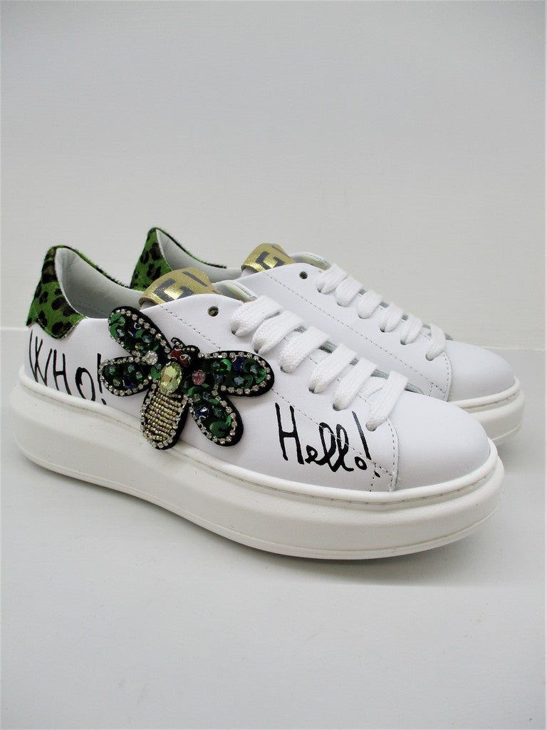 Sneaker pelle donna GIO+ G406A bianca