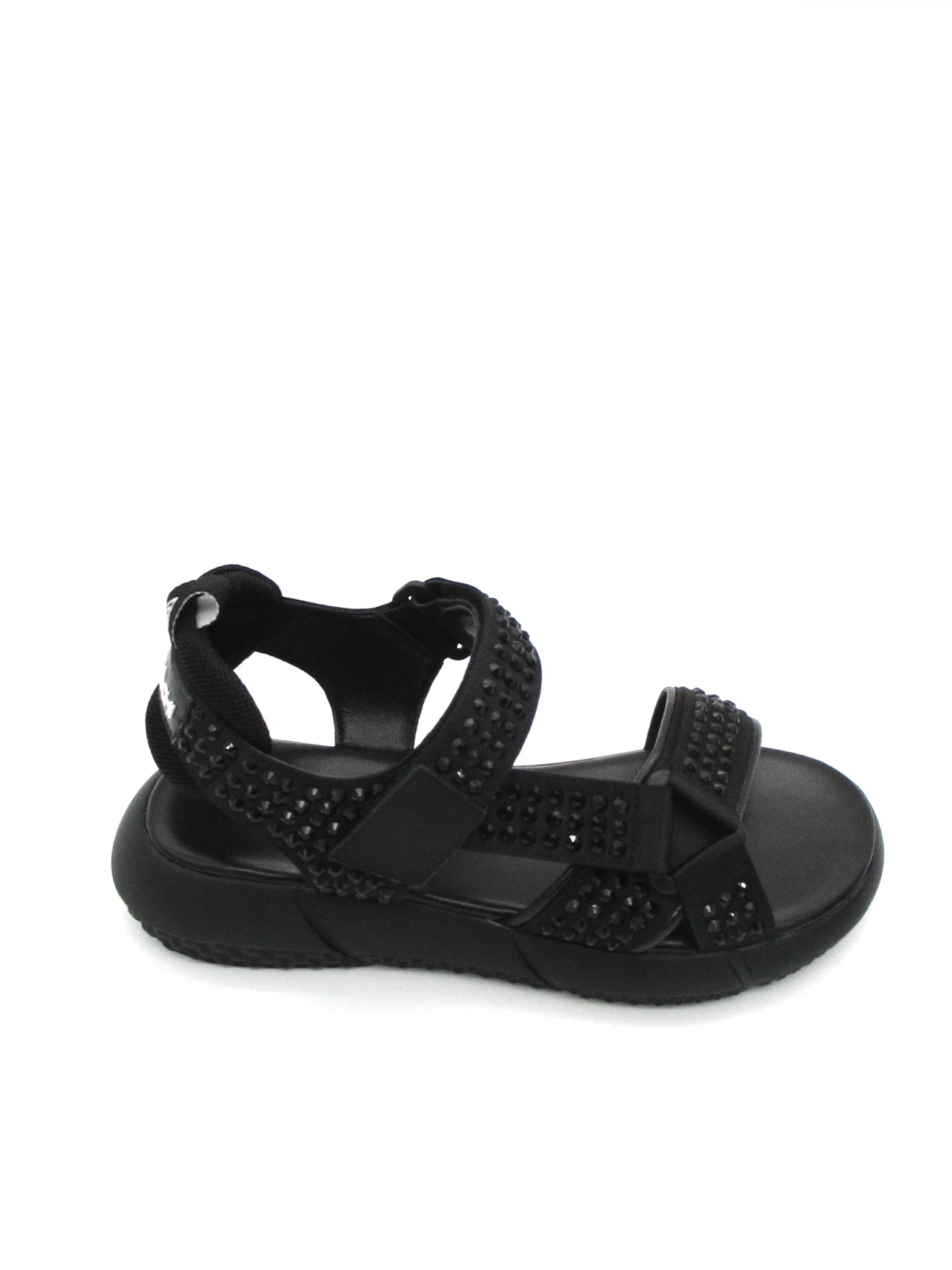 Sandalo basso pelle donna ELENA IACHI Nero - E3227 -