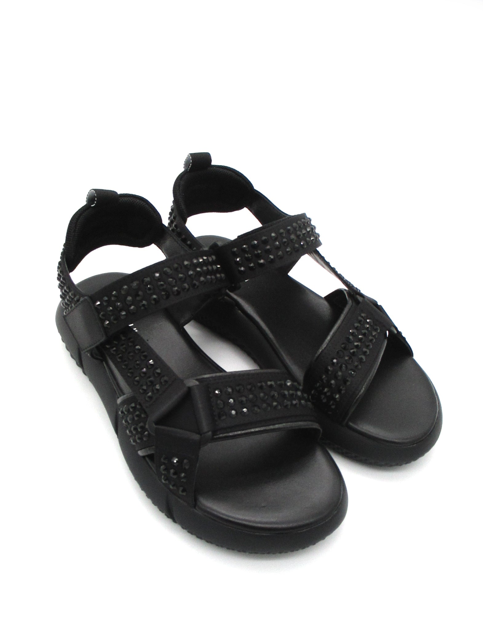 Sandalo basso pelle donna ELENA IACHI Nero - E3227 -