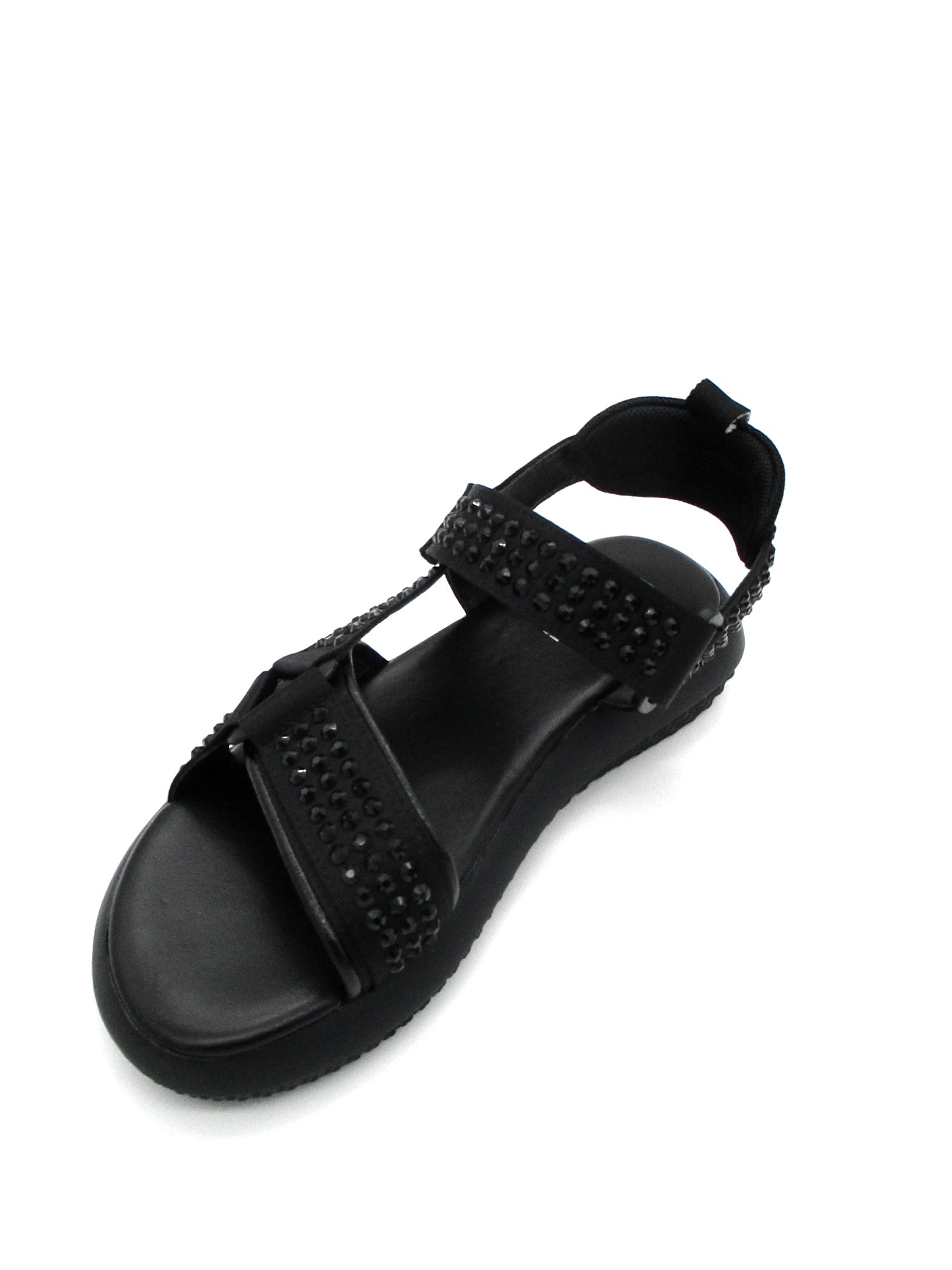 Sandalo basso pelle donna ELENA IACHI Nero - E3227 -