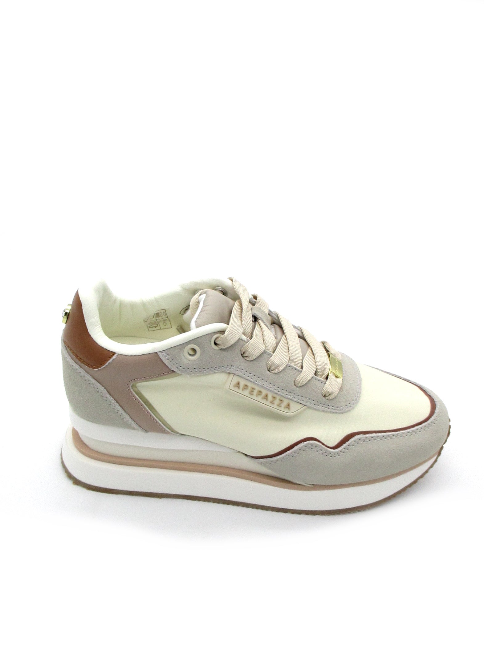 Sneaker donna running Apepazza Marghe Cream