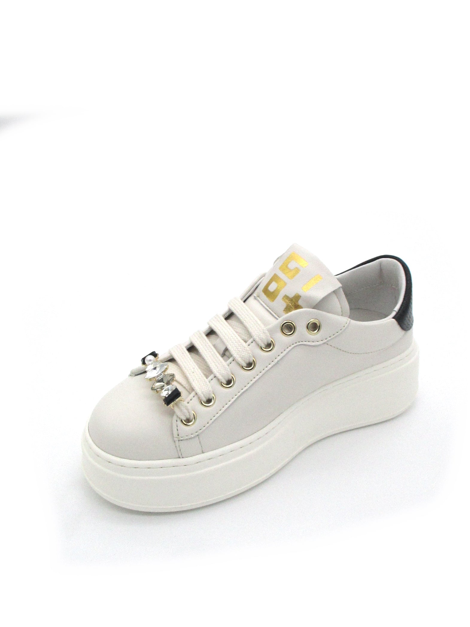 Sneaker pelle donna GIO+ PIA 54 combi Cuore Latte