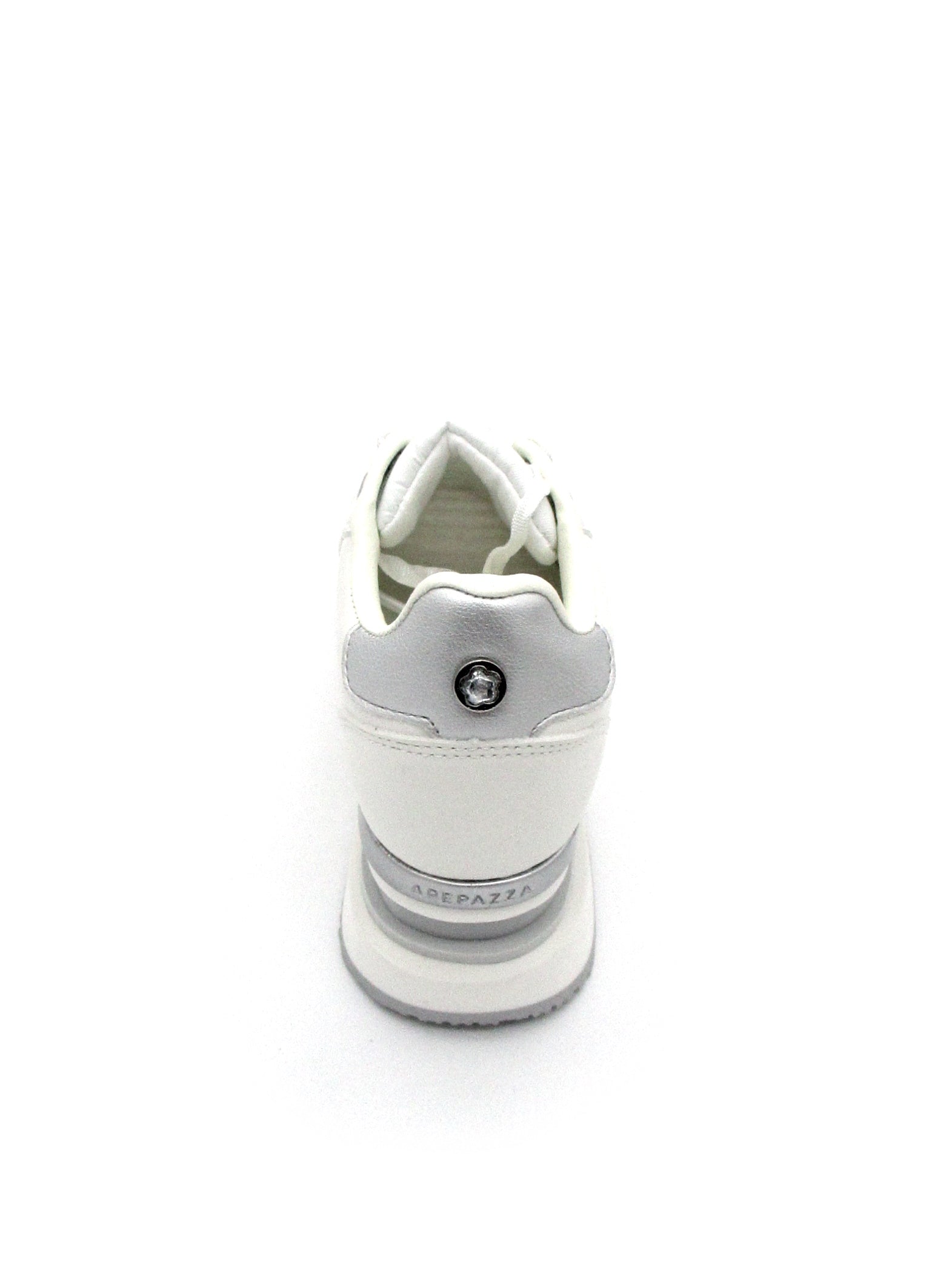 Sneaker donna running pelle traforata Apepazza Marghe White