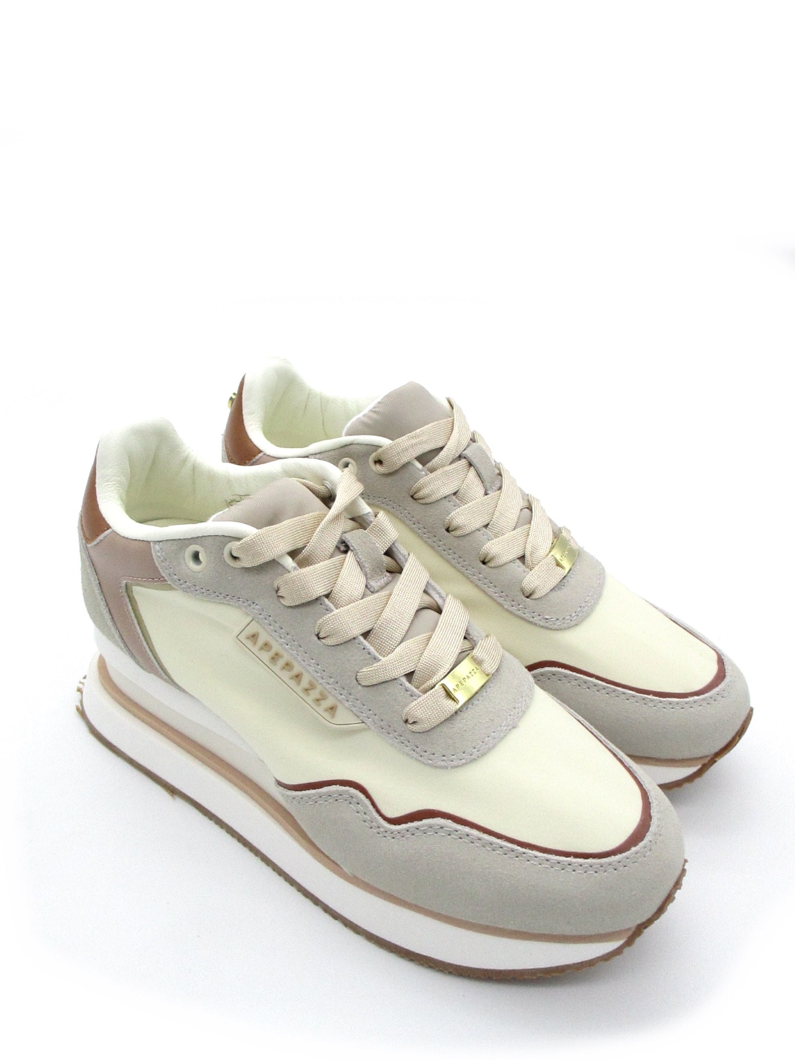 Sneaker donna running Apepazza Marghe Cream