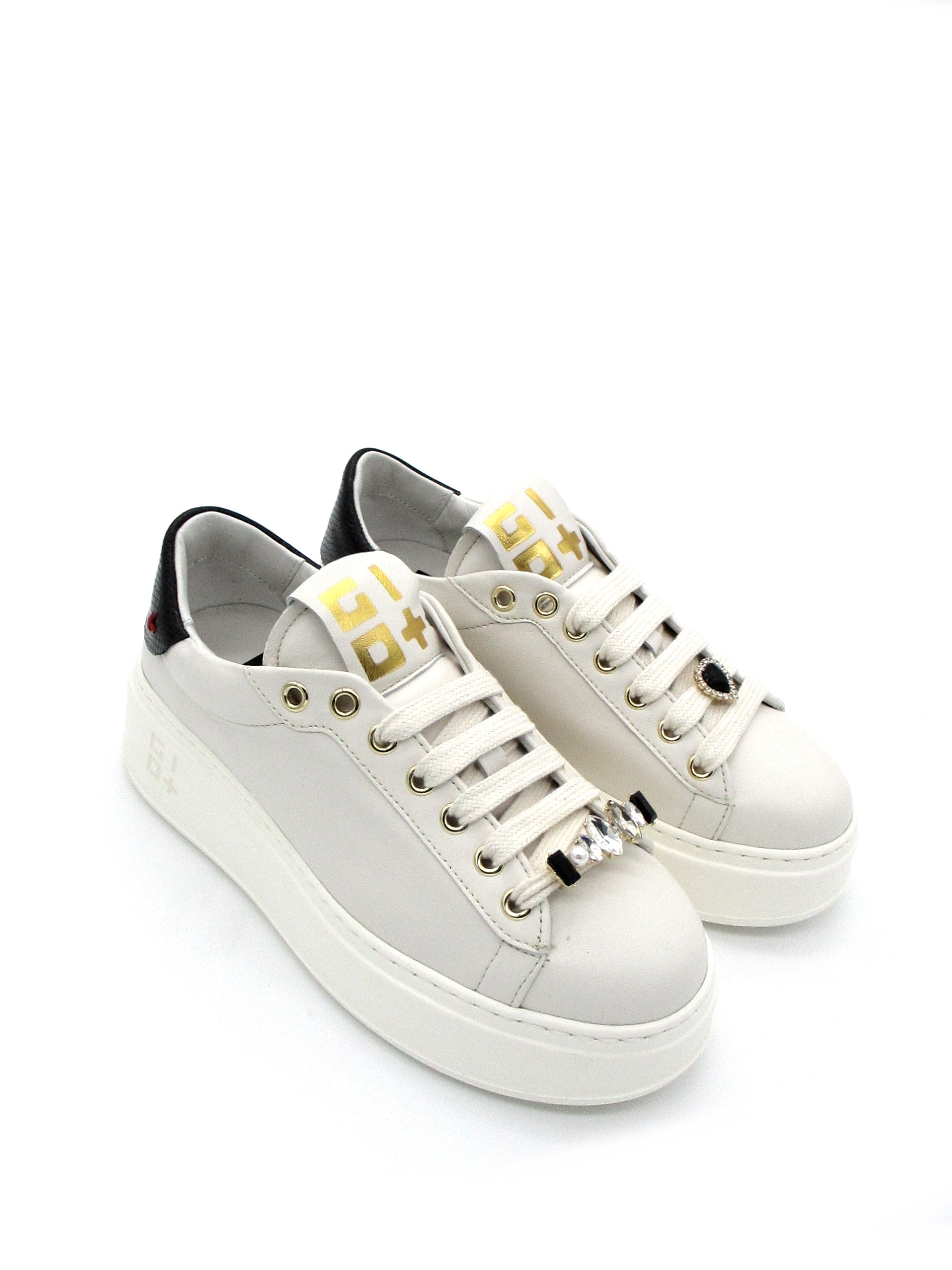 Sneaker pelle donna GIO+ PIA 54 combi Cuore Latte