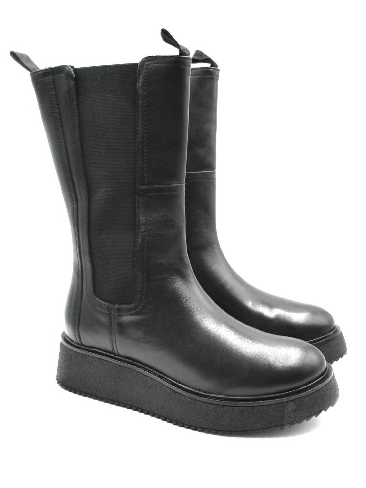 <tc>Zuri ankle boot leather woman Apepazza black</tc>