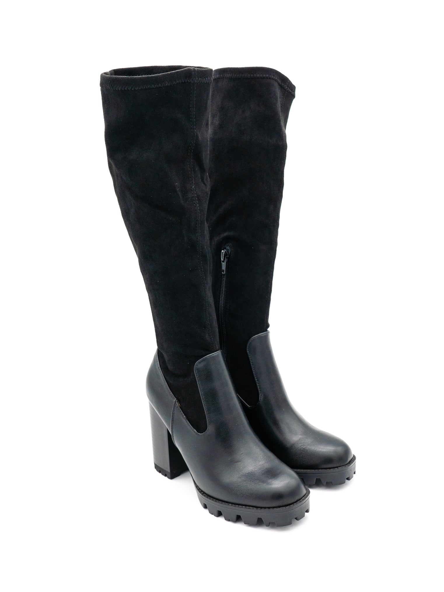 Stivale semilpelle stretch donna CAFèNOIR 9950 nero