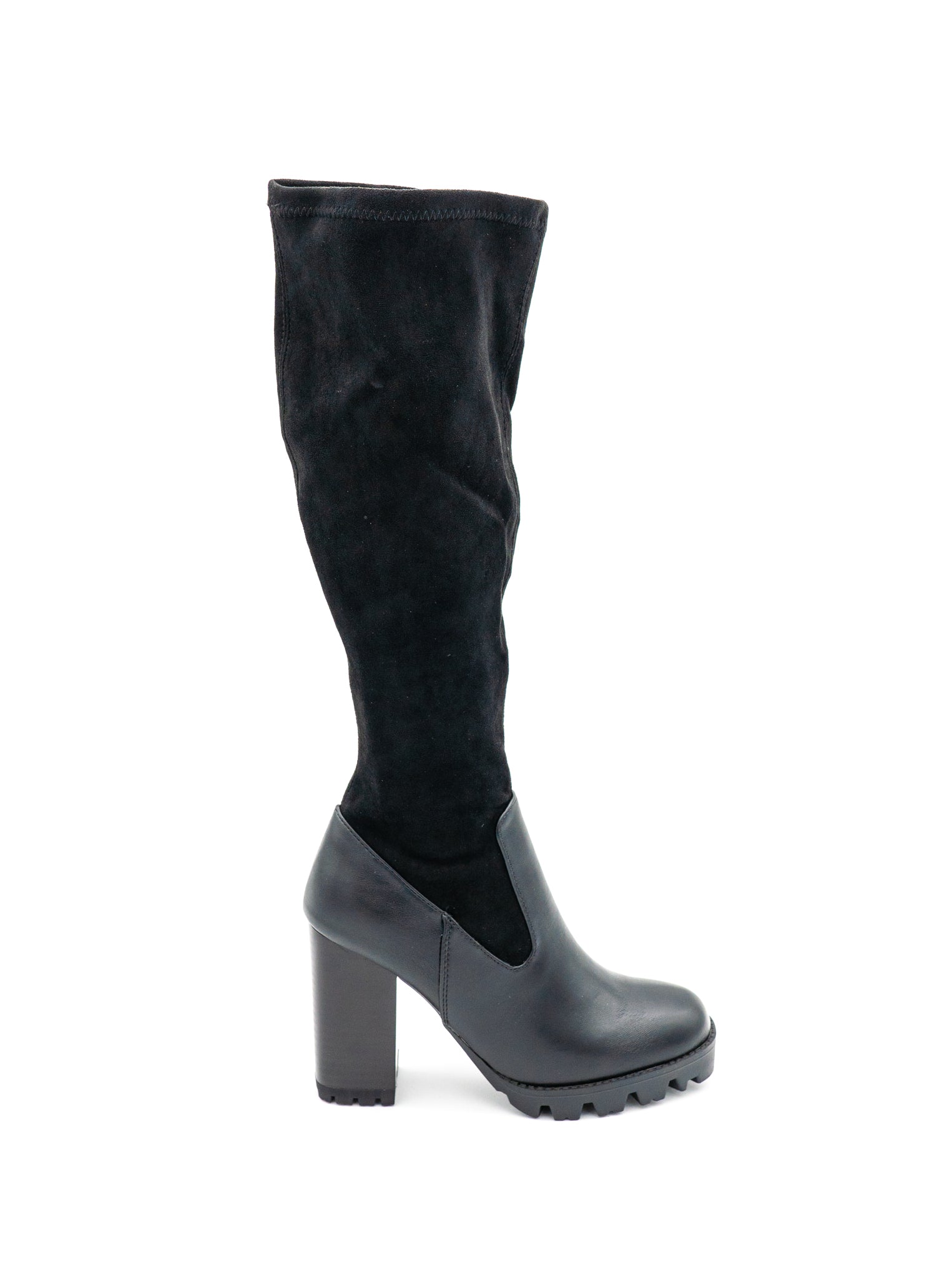 Stivale semilpelle stretch donna CAFèNOIR  9950 nero