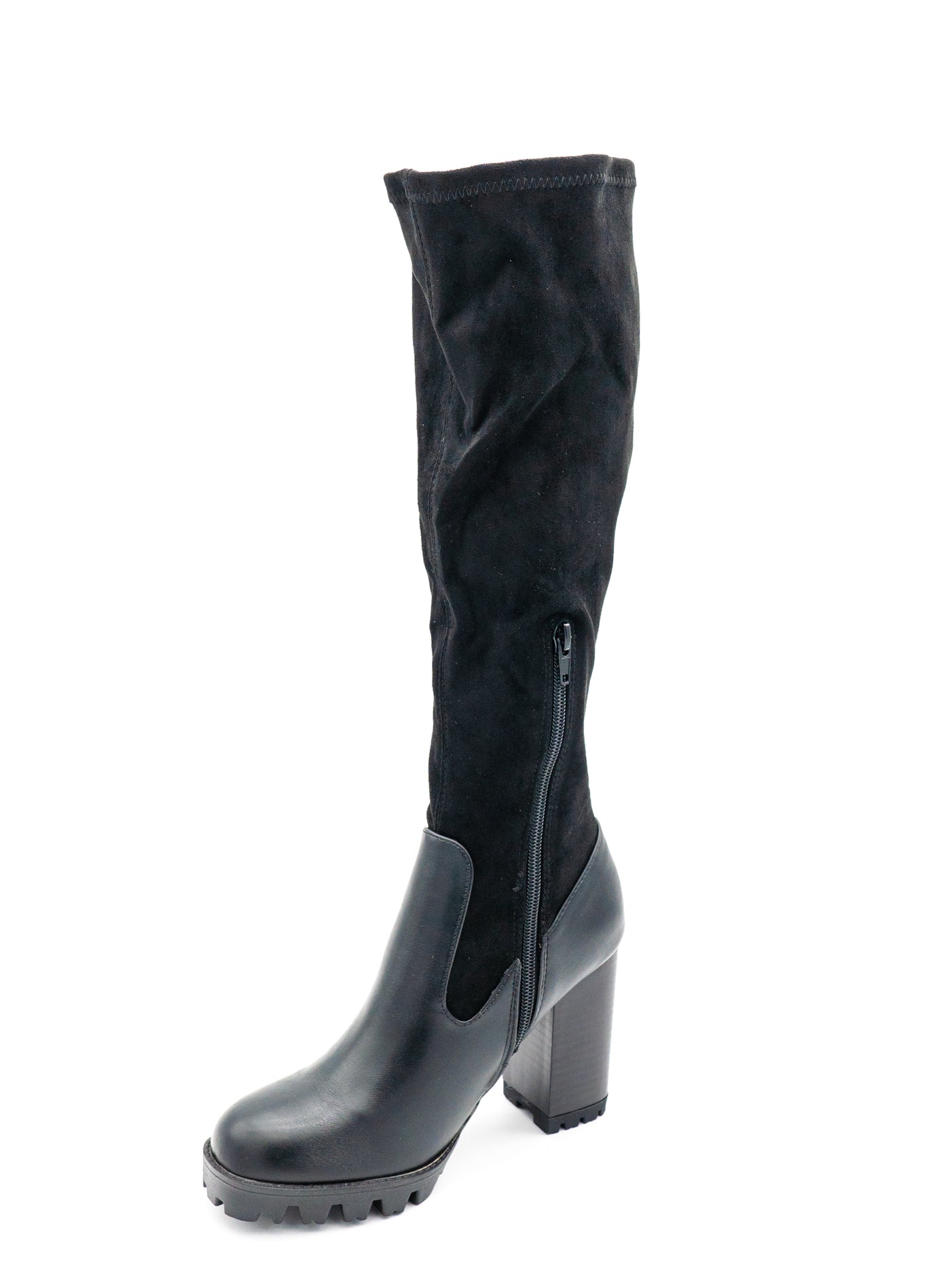 Stivale semilpelle stretch donna CAFèNOIR 9950 nero