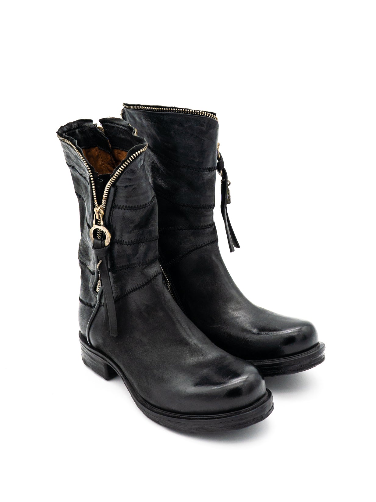 Stivaletto pelle donna AS98 A50214 Nero