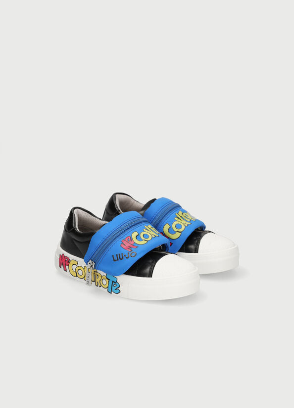 Sneaker pelle bambino ME CONTRO TE LIU JO nero/blu ALICIA5