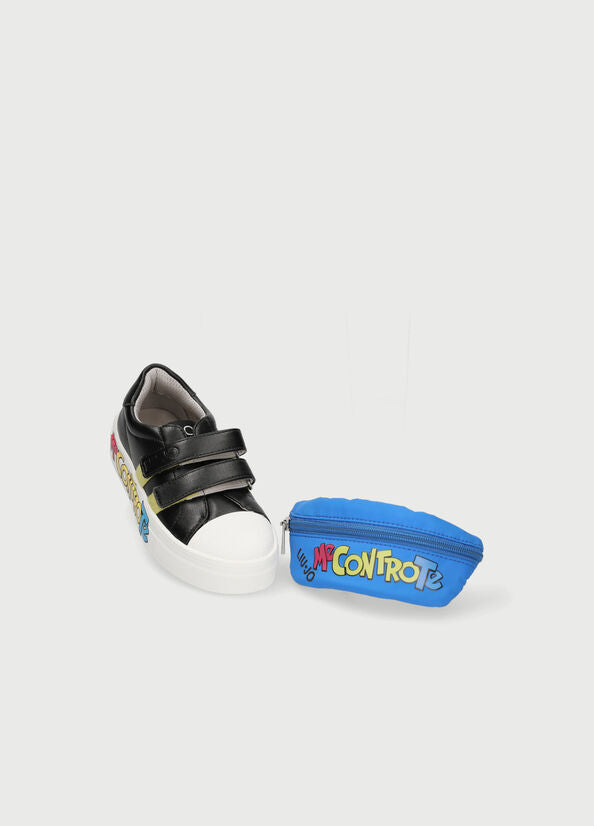 Sneaker pelle bambino ME CONTRO TE LIU JO nero/blu ALICIA5