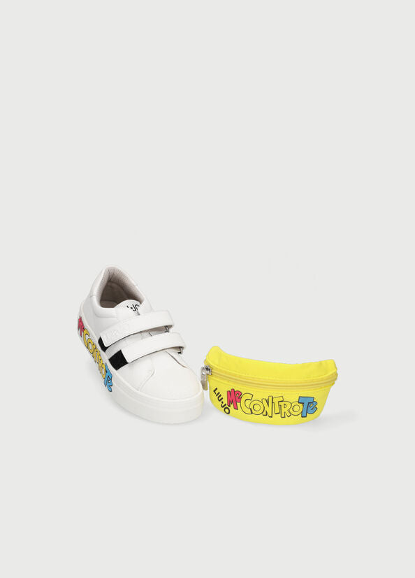 Sneaker pelle bambino ME CONTRO TE LIU JO bianca/gialla ALICIA5