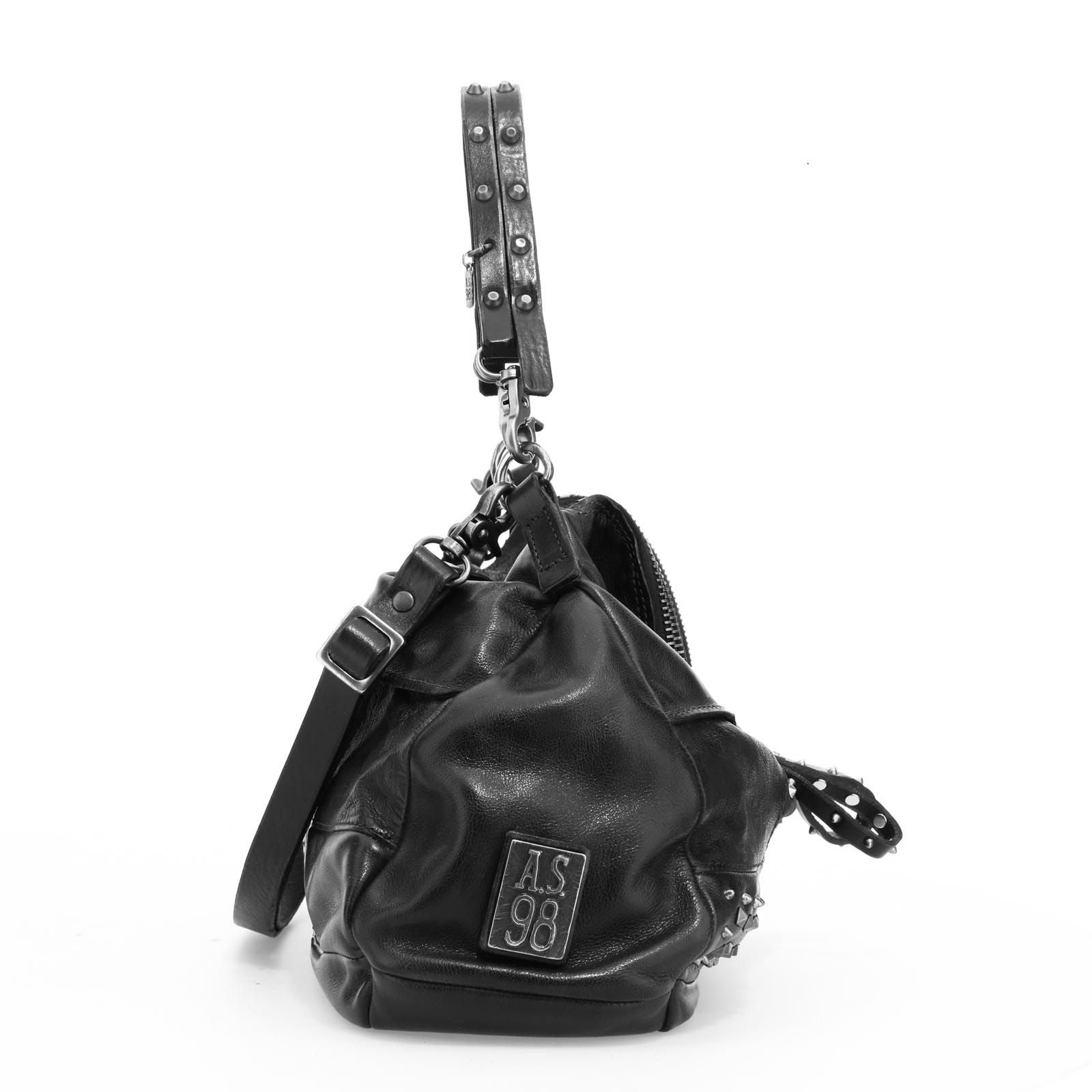 Borsa in pelle donna AS98 200771 Black