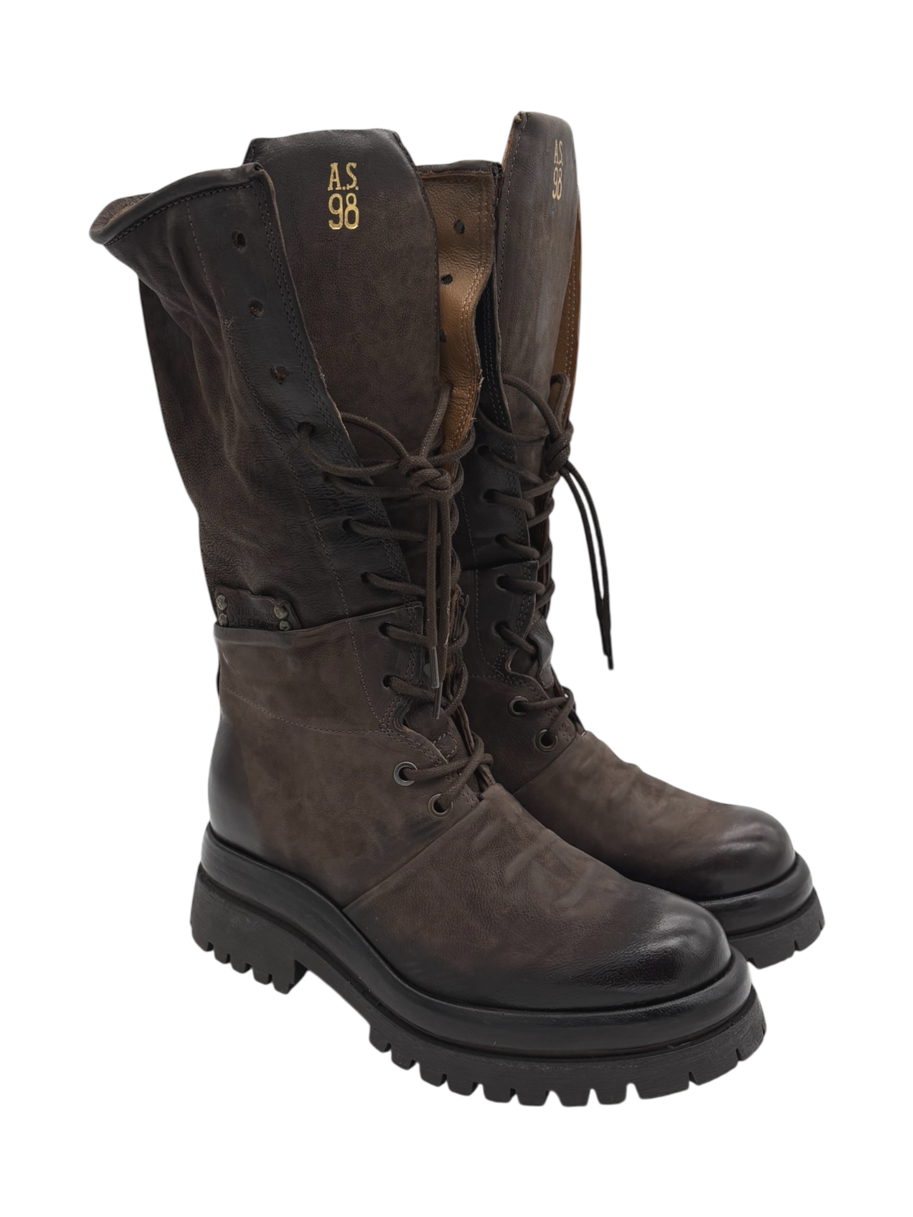 Anfibio pelle donna AS98 Ebano - B51327-