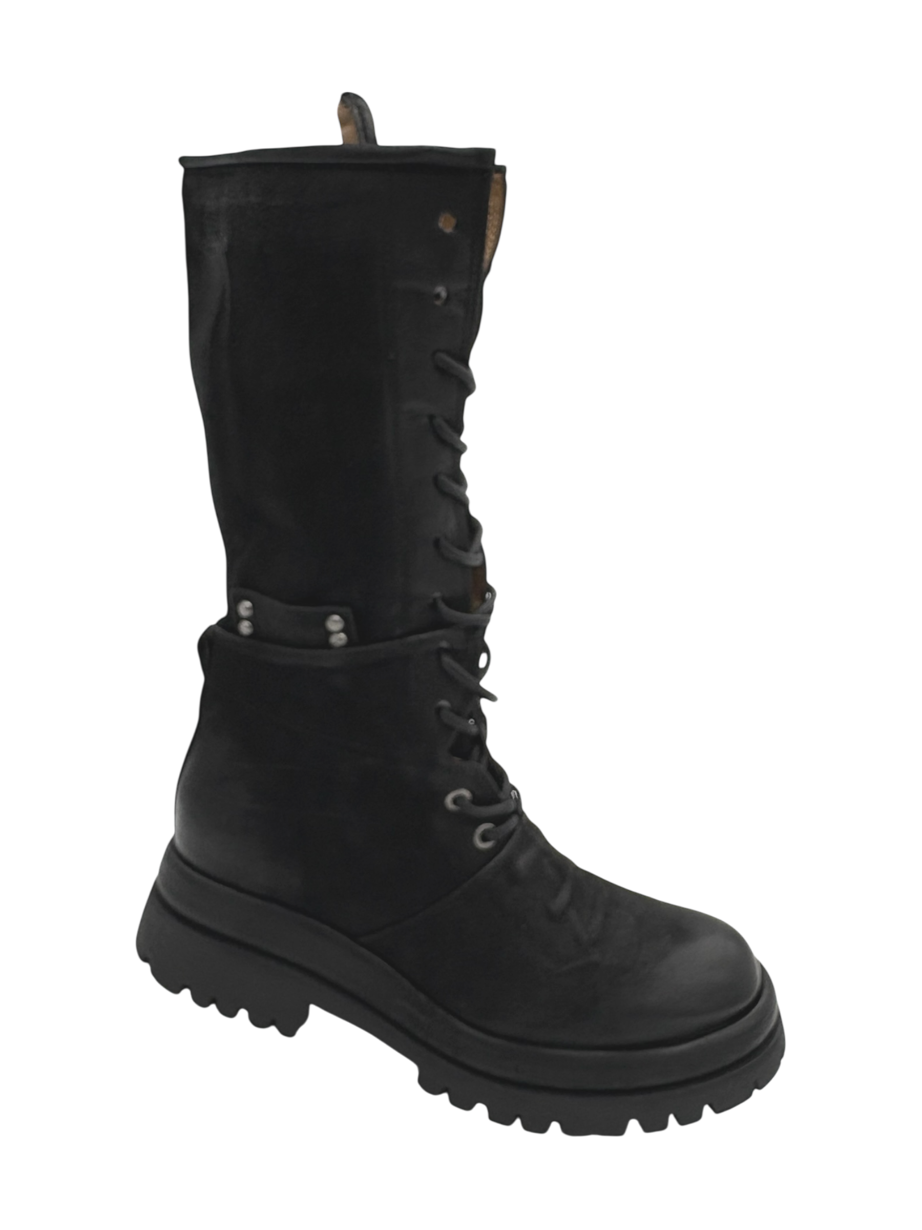 Anfibio pelle donna AS98 Nero - B51327-