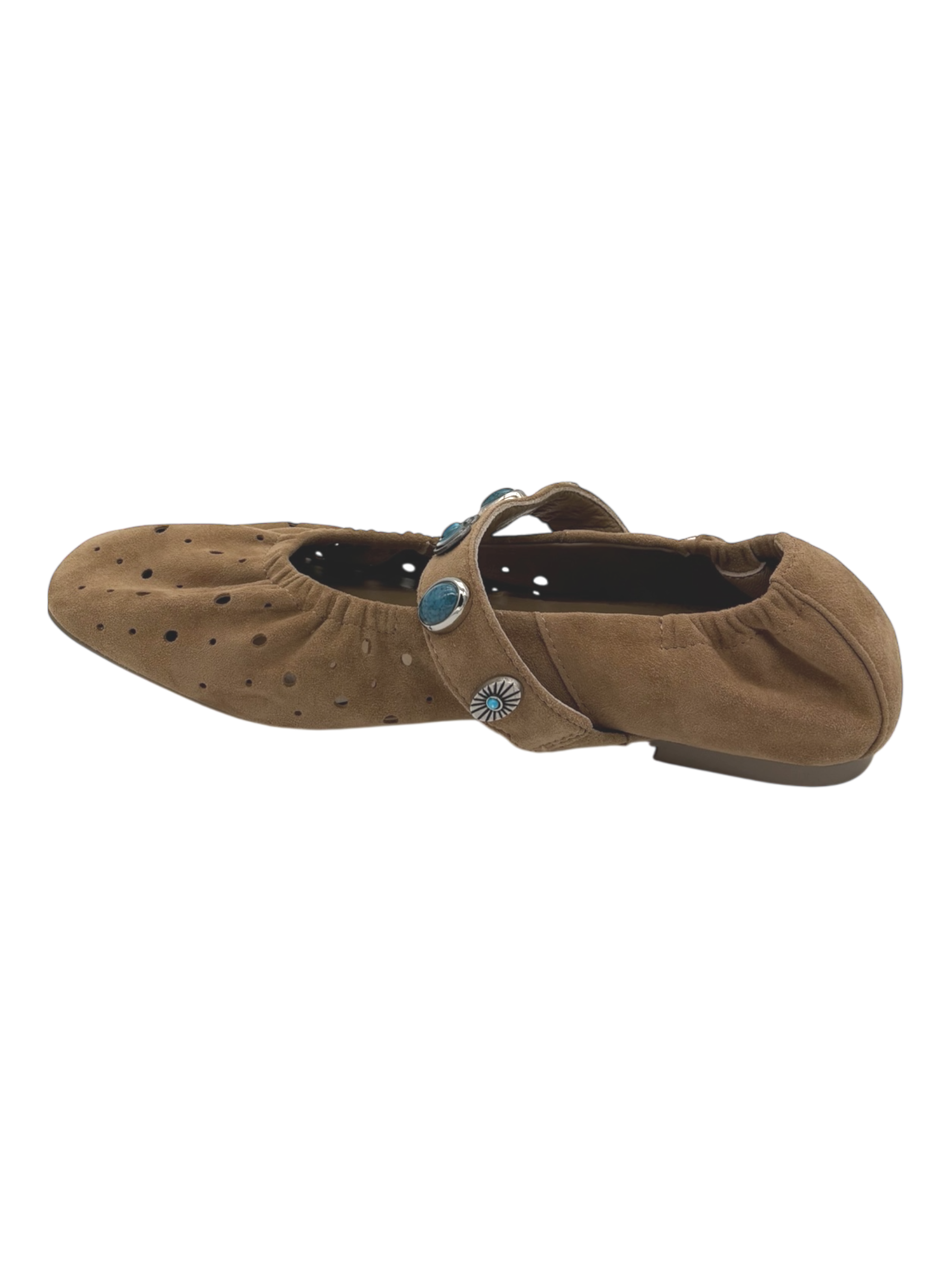 Ballerina camoscio donna Apepazza Cognac - Dafne 03-