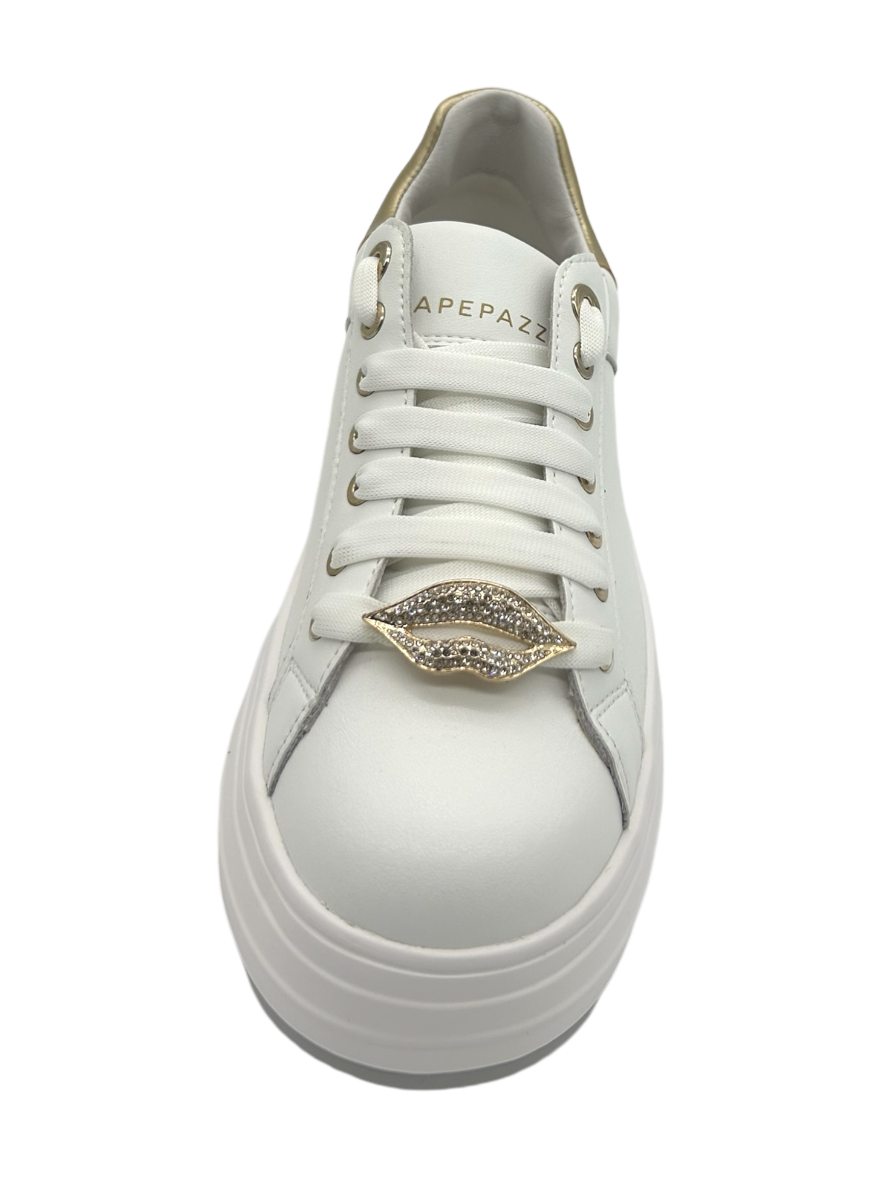 Sneakers donna Apepazza pelle Bianca - Lucrezia -