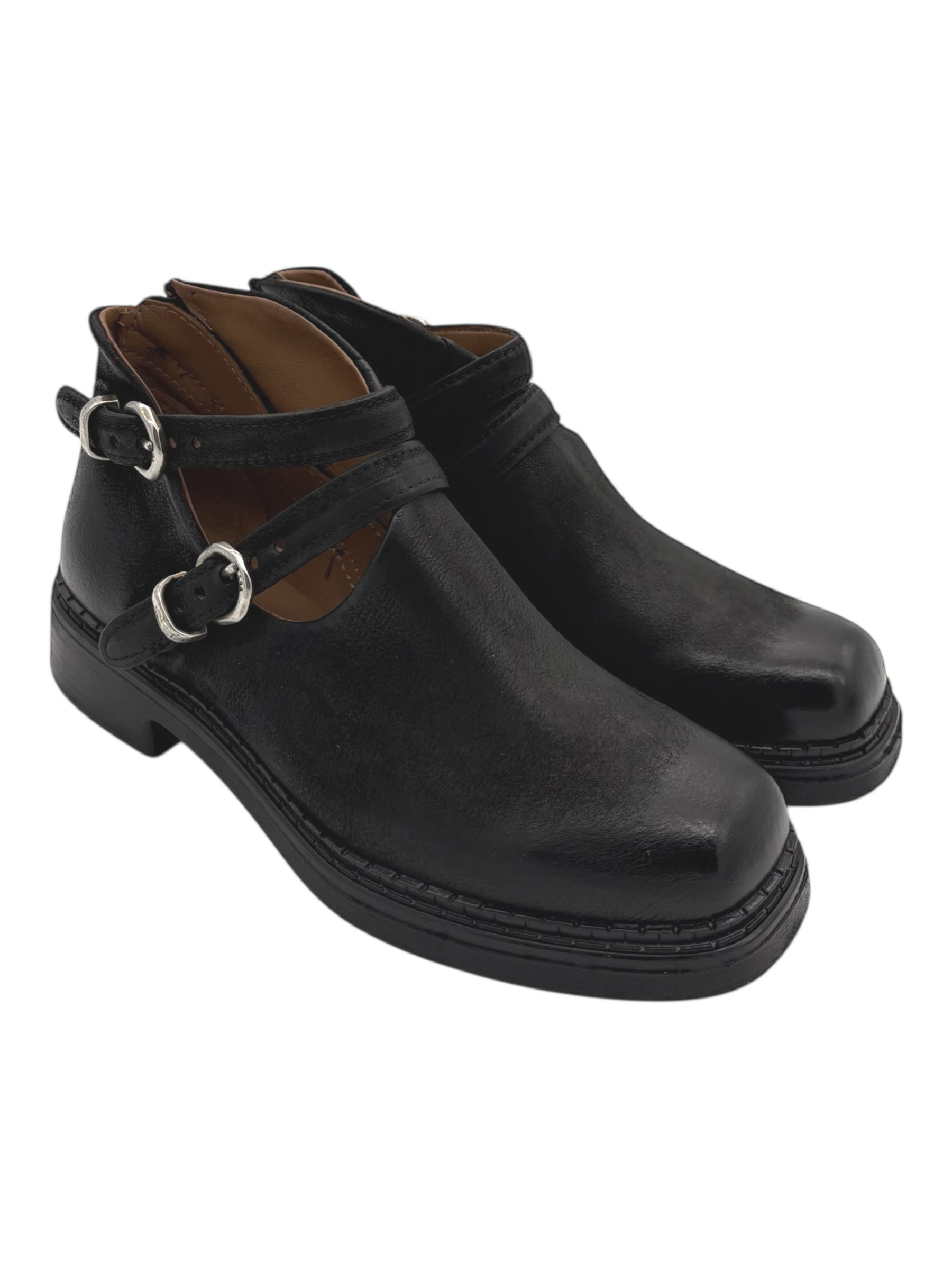 Scarpa pelle donna AS98 Nero - C15104 -