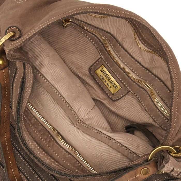 Borsa pelle Caterina Lucchi Taupe - L012830ND -