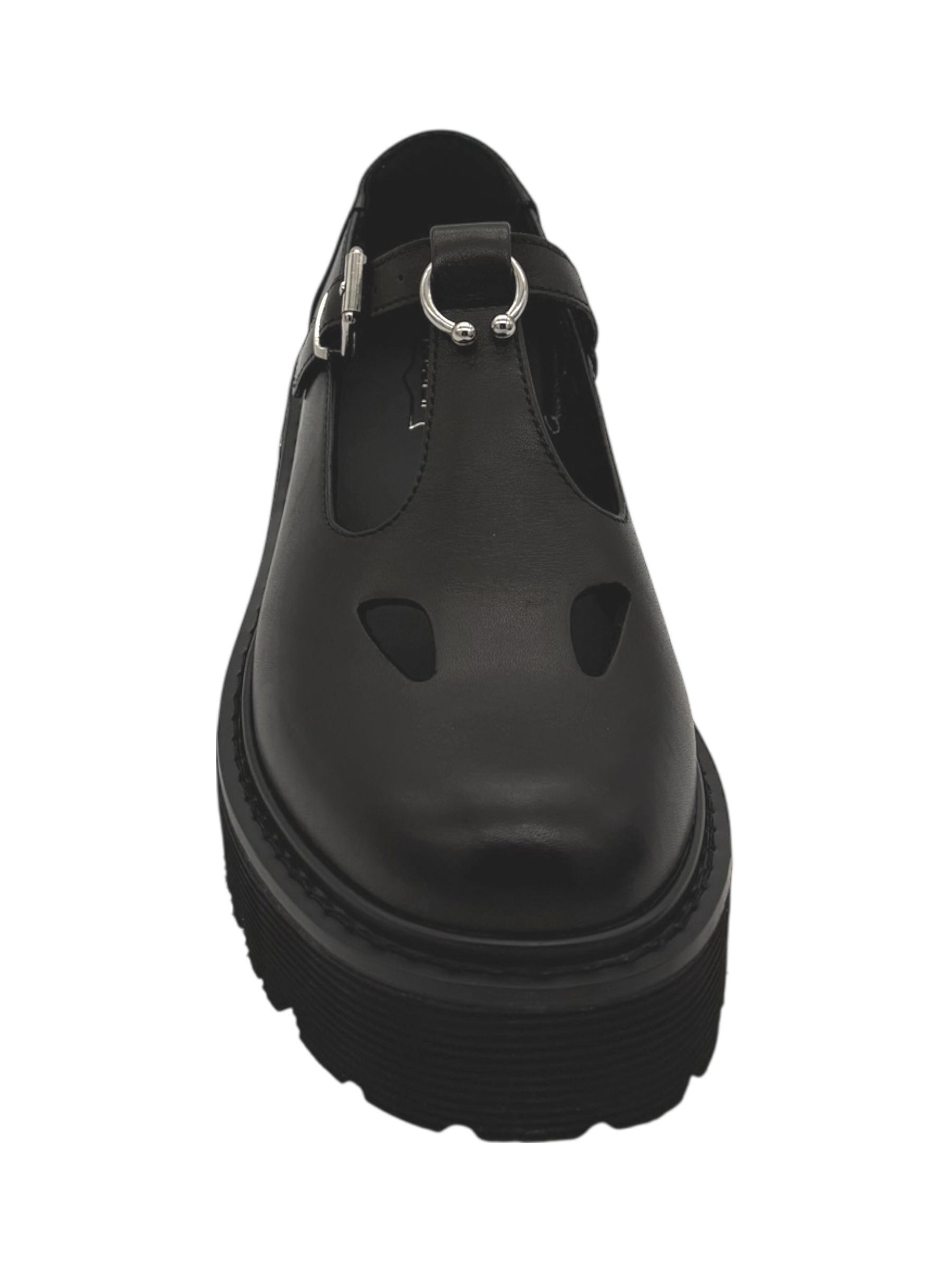 Mocassino piercing pelle donna CULT Black - 4216 -