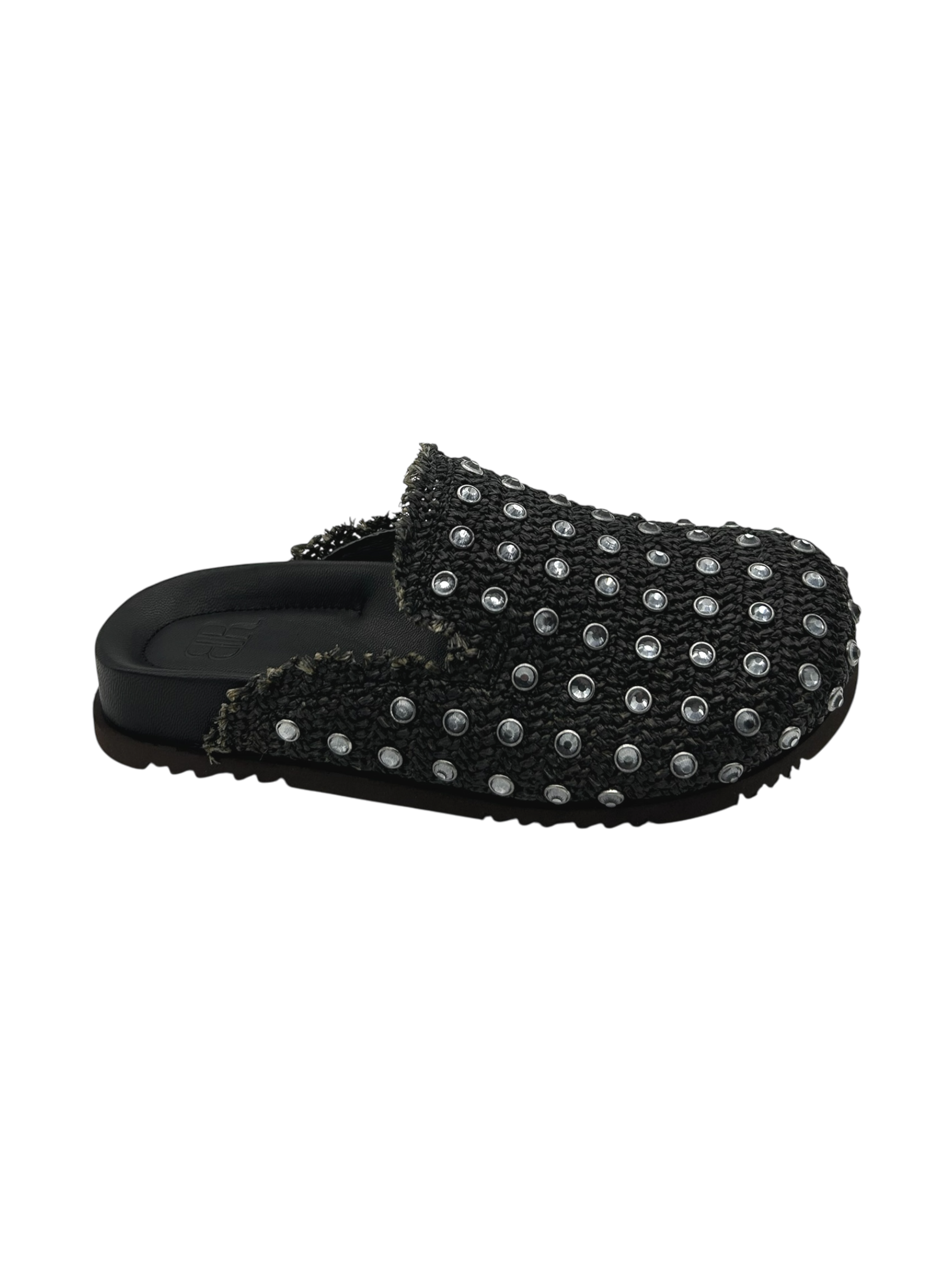 Sabot Black Rose by Zoe raffia Black  - New Youker 01 -