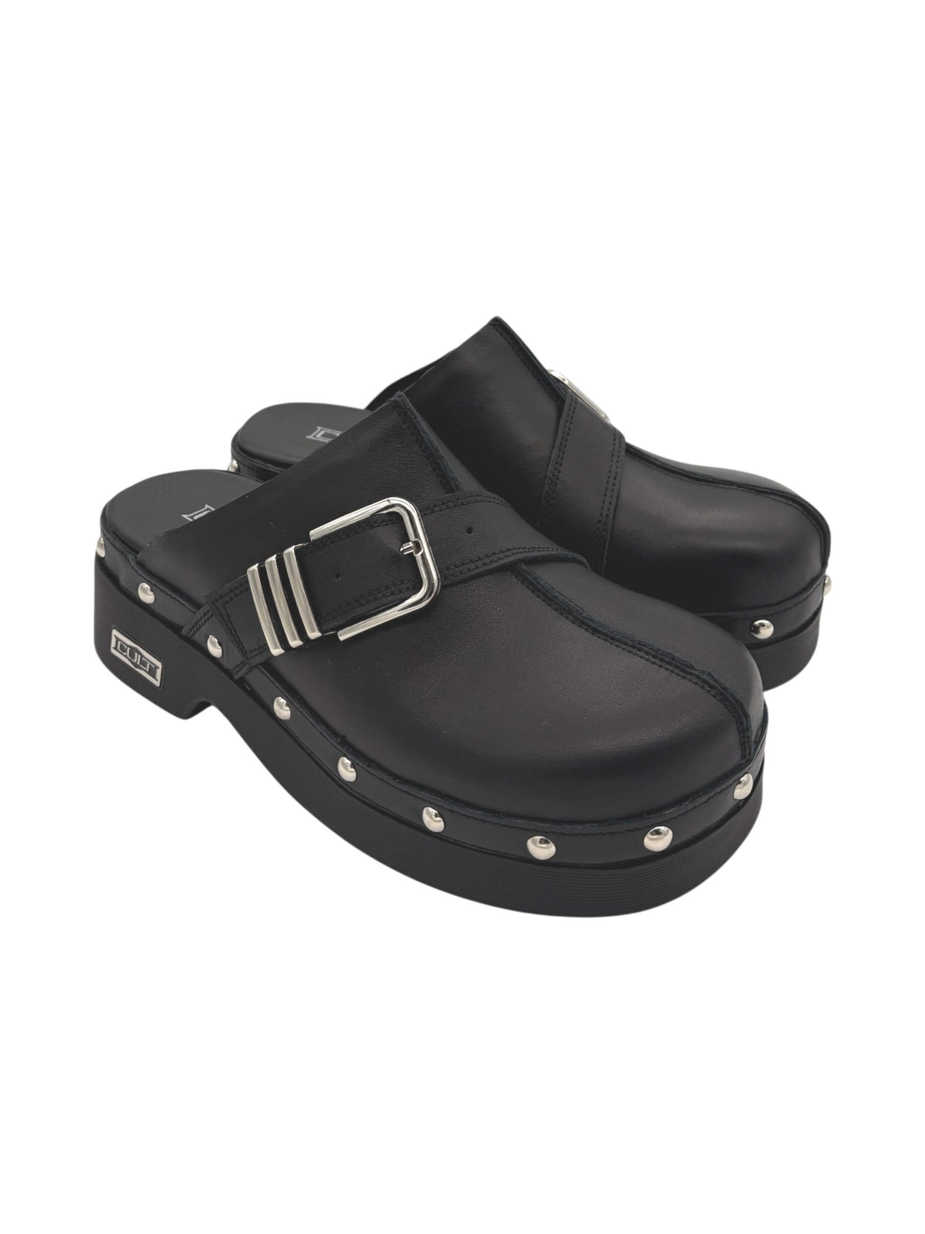 Sabot Donna CULT Muse 4743 in Pelle Nera con Borchie